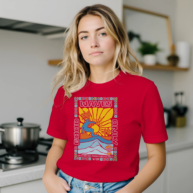 Good Waves Only Premium Short Sleeve T‑Shirt