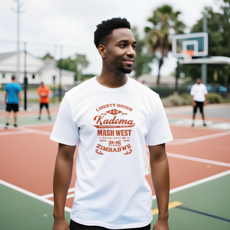 Kadoma Zimbabwe Premium Vintage Design Short Sleeve T-Shirt - White Label