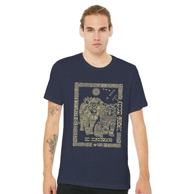 African Lion Premium Short Sleeve Ethnic T‑Shirt - African Wildlife Safari Series