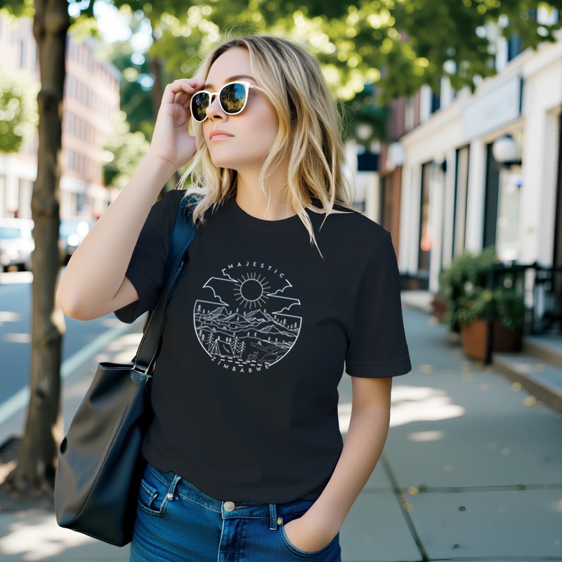 Zimbabwe Mountain Wilderness Premium Short Sleeve T‑Shirt