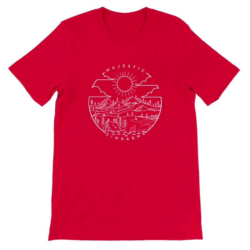 Zimbabwe Mountain Wilderness Premium Short Sleeve T‑Shirt