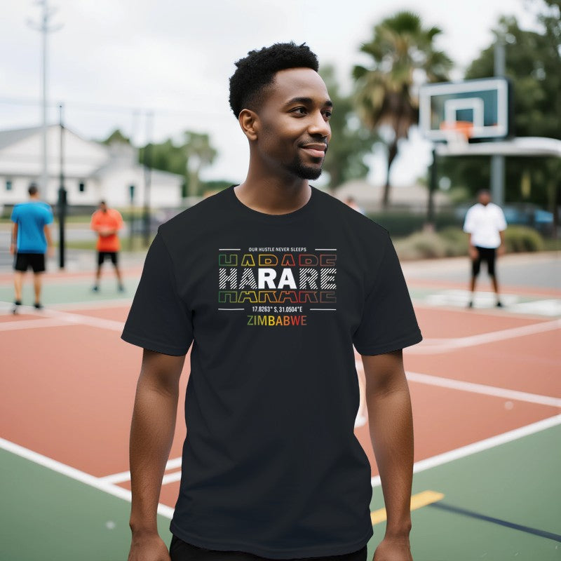 Harare Zimbabwe Typography Premium Short Sleeve T-Shirt