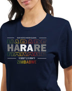 Harare Zimbabwe Typography Premium Short Sleeve T-Shirt