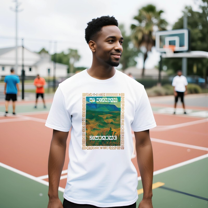 Mount Nyangani Zimbabwe Premium Short Sleeve T‑Shirt