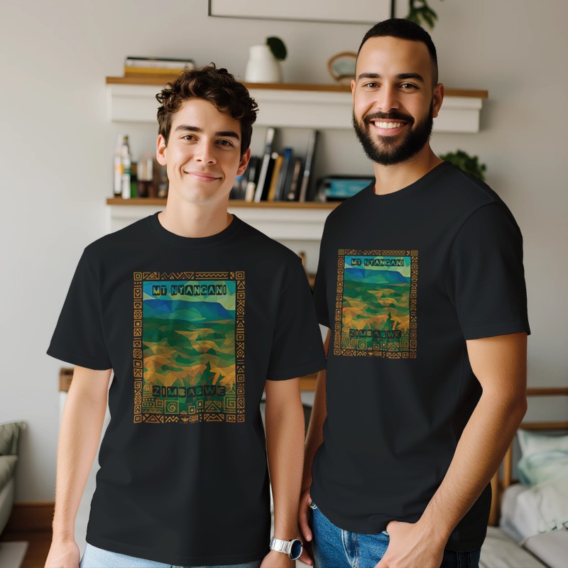 Mount Nyangani Zimbabwe Premium Short Sleeve T‑Shirt