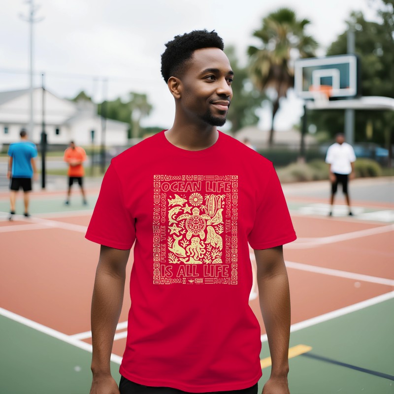 Ocean Life is All Life-Free the Oceans Premium Short Sleeve T‑Shirt