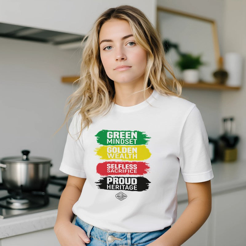 Zimbabwe Flag Colours Heritage Premiun Graphic Short Sleeve T‑Shirt