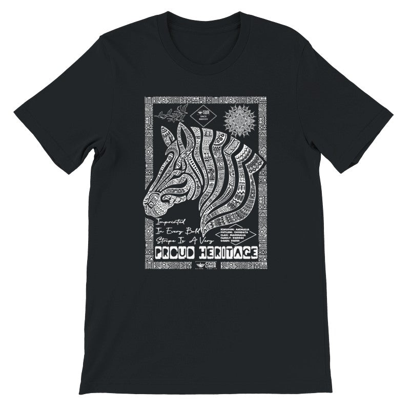 Zebra Premium Ethnic Short Sleeve T‑Shirt – African Safari Wildlife Series
