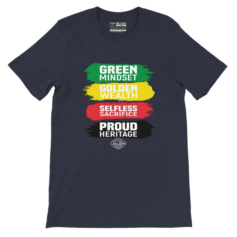 Zimbabwe Flag Colours Heritage Premiun Graphic Short Sleeve T‑Shirt