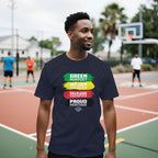 Zimbabwe Flag Colours Heritage Premiun Graphic Short Sleeve T‑Shirt