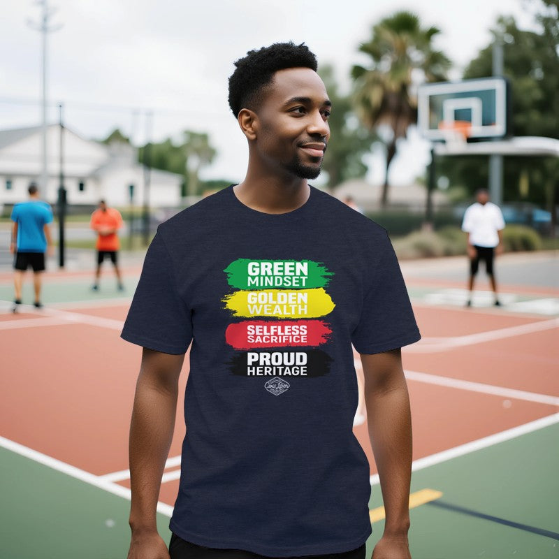 Zimbabwe Flag Colours Heritage Premiun Graphic Short Sleeve T‑Shirt