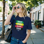 Zimbabwe Flag Colours Heritage Premiun Graphic Short Sleeve T‑Shirt
