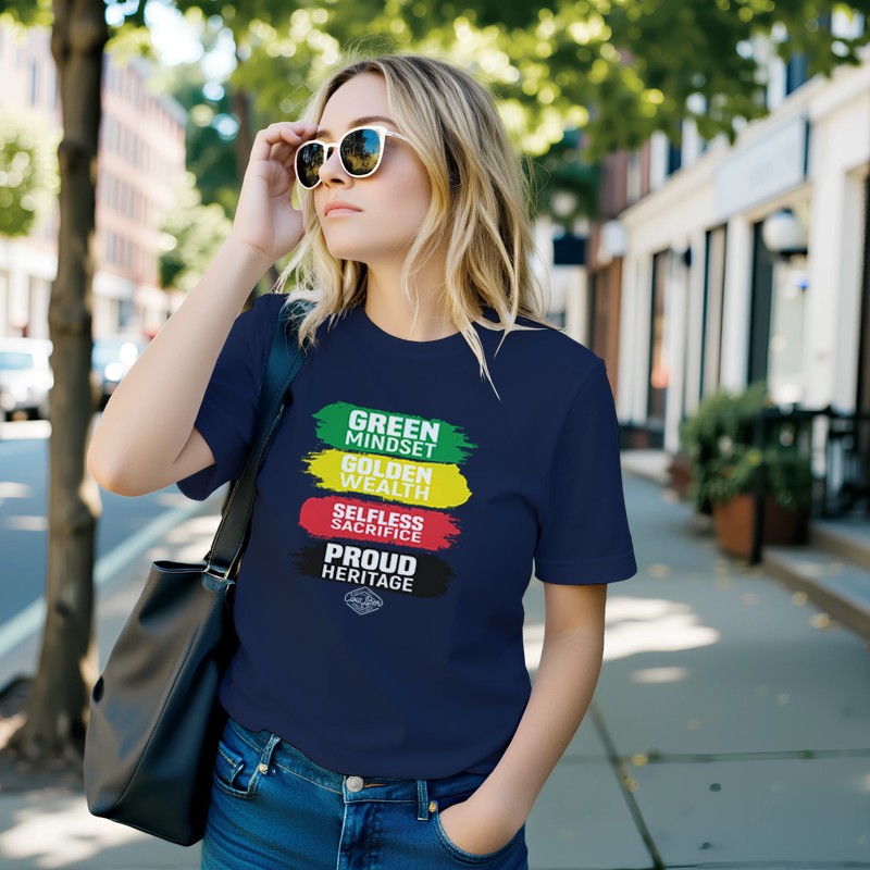 Zimbabwe Flag Colours Heritage Premiun Graphic Short Sleeve T‑Shirt