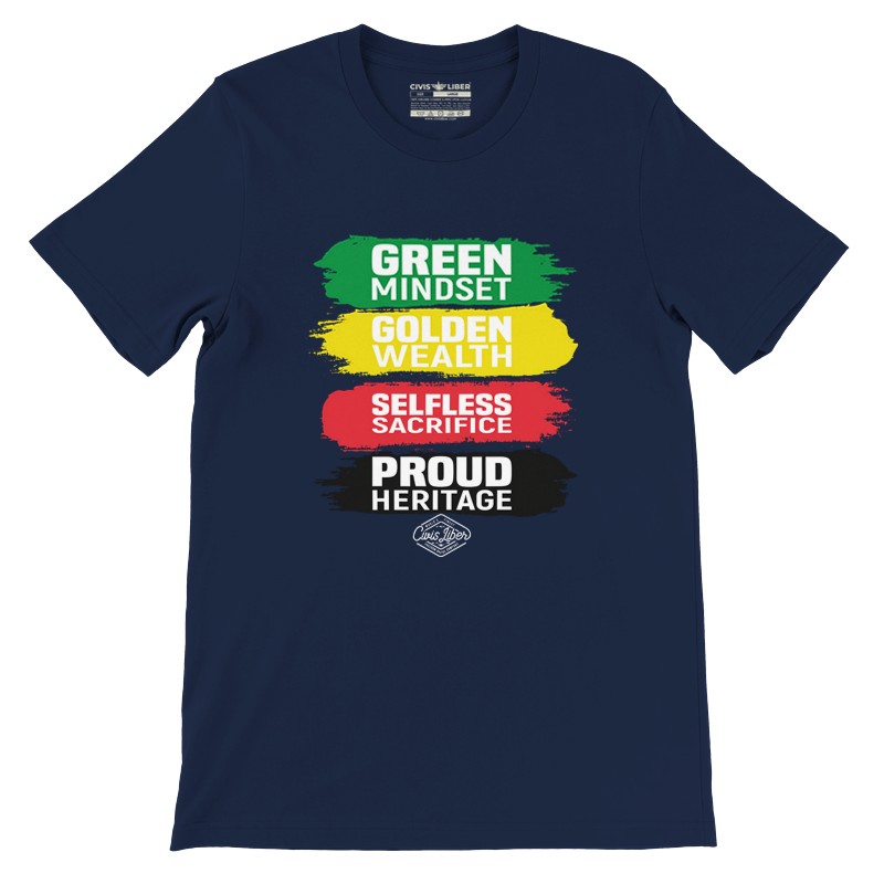 Zimbabwe Flag Colours Heritage Premiun Graphic Short Sleeve T‑Shirt
