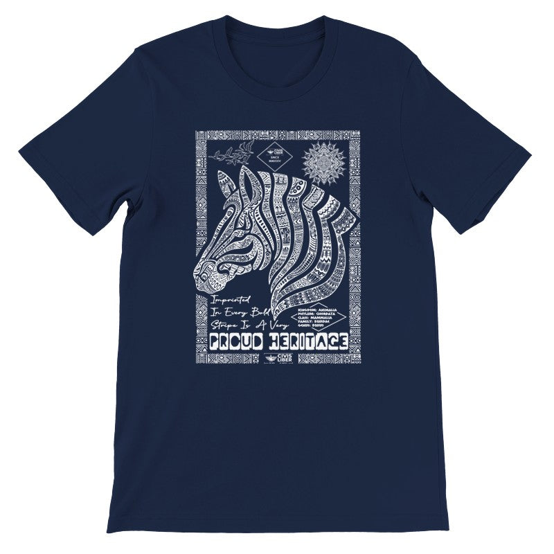 Zebra Premium Ethnic Short Sleeve T‑Shirt – African Safari Wildlife Series