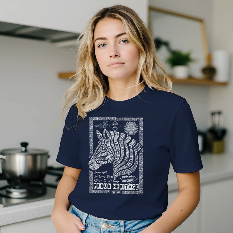 Zebra Premium Ethnic Short Sleeve T‑Shirt – African Safari Wildlife Series