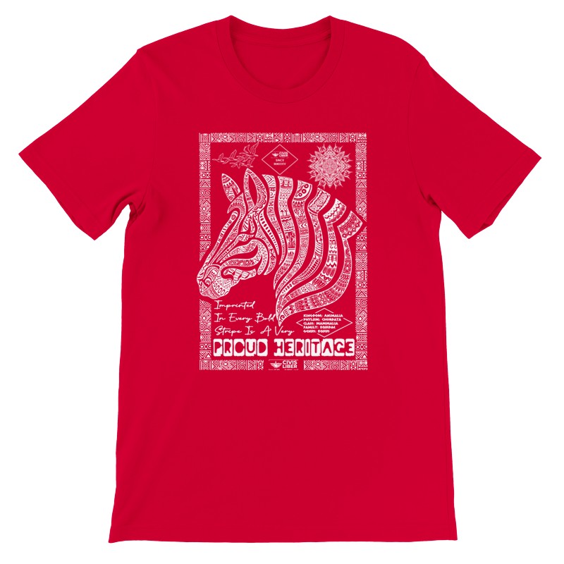 Zebra Premium Ethnic Short Sleeve T‑Shirt – African Safari Wildlife Series