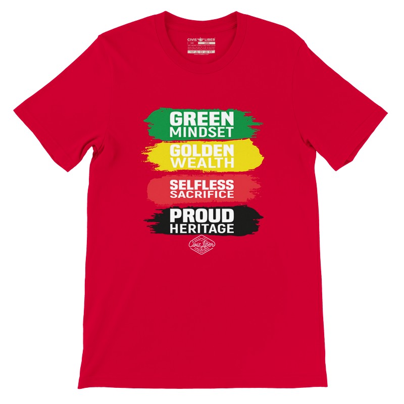Zimbabwe Flag Colours Heritage Premiun Graphic Short Sleeve T‑Shirt
