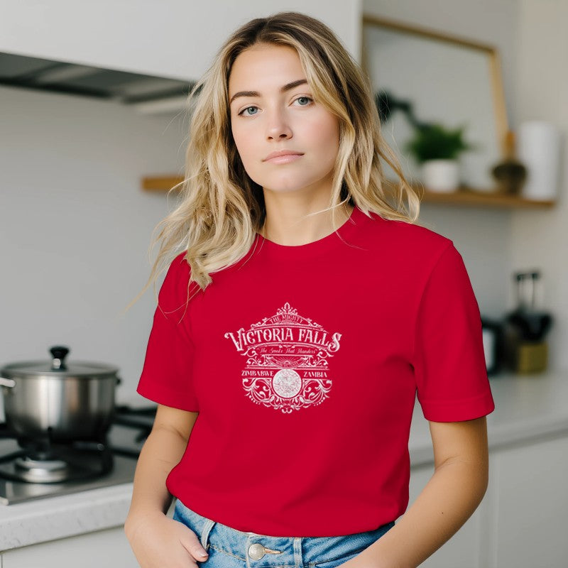 Victoria Falls Zimbabwe Zambia Short Sleeve T-Shirt – Vintage Tattoo Label