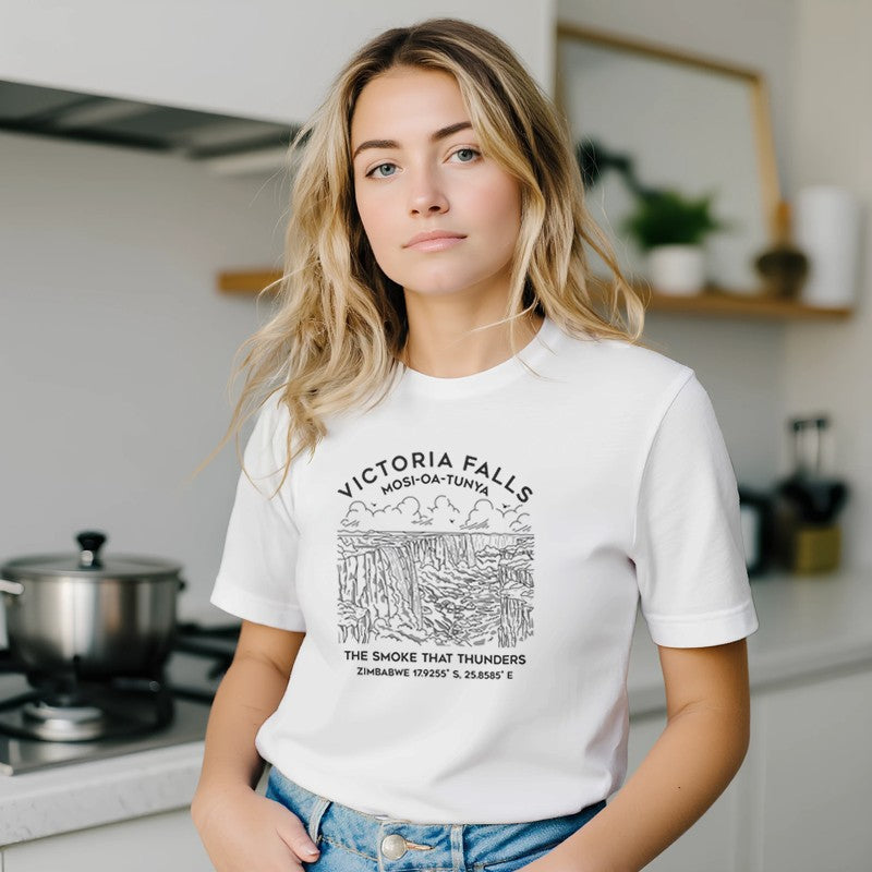 Mosi‑oa‑Tunya Victoria Falls Premium Graphic Short Sleeve T‑Shirt